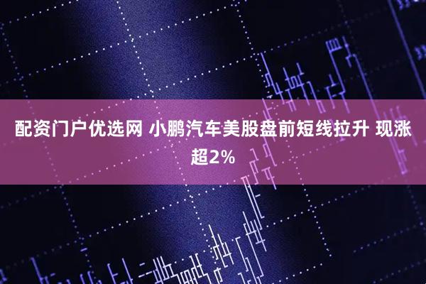 配资门户优选网 小鹏汽车美股盘前短线拉升 现涨超2%
