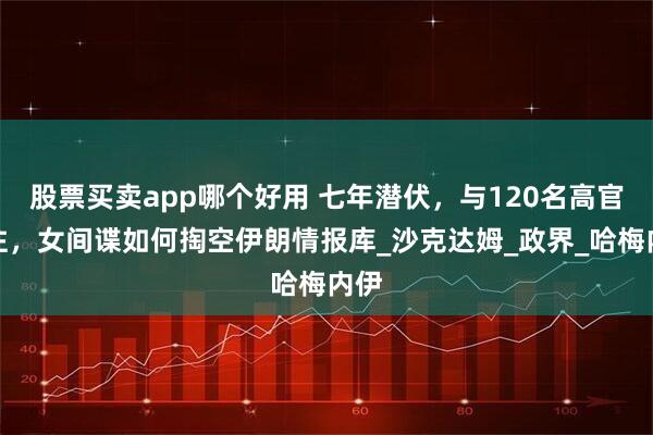 股票买卖app哪个好用 七年潜伏，与120名高官交往，女间谍如何掏空伊朗情报库_沙克达姆_政界_哈梅内伊
